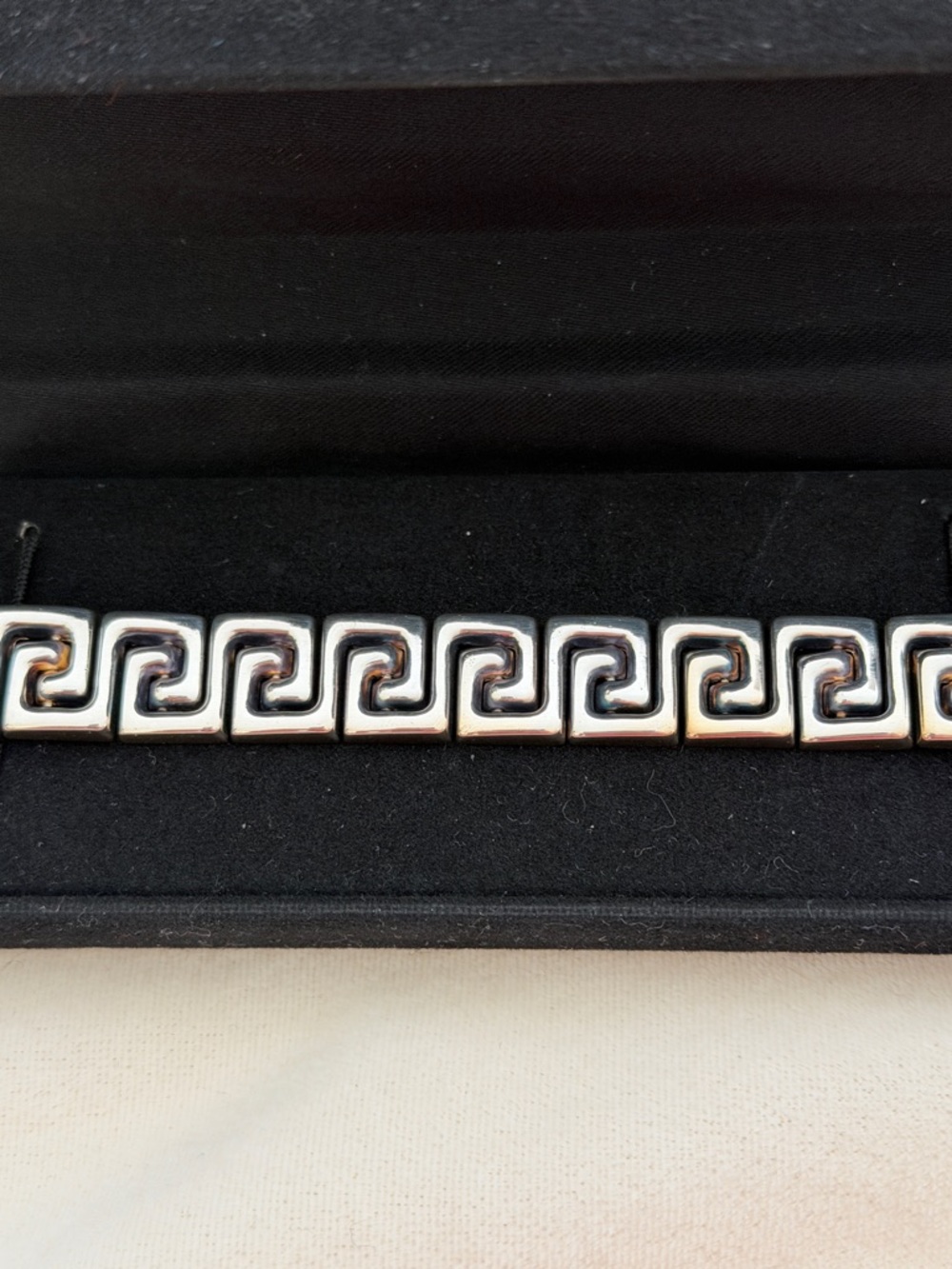 Sterling Silver Greek Key Bracelet - Silver - Picture 2 of 6